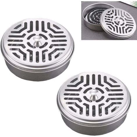 2 Stück Edelstahl-moskitospiralhalter Für Mückenspulen, Anti-mücken-spiralhalterung, Für Haus, Garten, Camping, Angeln, Reisen, Außenbereich