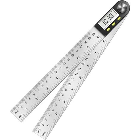 Numérique Winkelmesser Mit Berührungsfunktion, 0°–360°-winkelmaß, Edelstahl-winkelmesser Mit Lcd-anzeige, Edelstahl-lineal Für Holzarbeiten, Hausaufgaben Und Bauprojekte