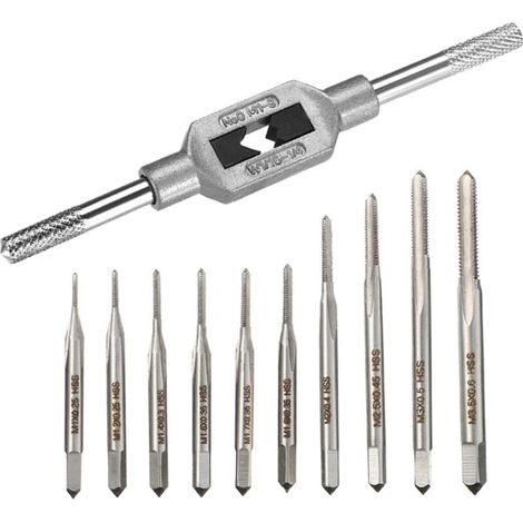 10-teiliges Gewindeschneidsatz-set Für Mikro-metrische M1–m3.5 Mit Einstellbarem Links-gewindebohrer, Werkzeug Zum Gewindeschneiden Von M1–m8