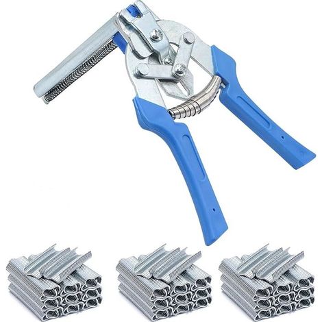 Hog-ring-zangen-set Typ M, Clous-ring-klemmen, 1800 Stück, M-clips, Automatische Schnellzange Zur Befestigung Von Draht Für Zäune, Tierkäfige Und Automatratzen