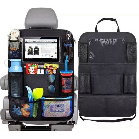 2 Stück Auto-organizer, Rücksitzschutz Für Kinder, Kick-matten, Wasserdichter Schutz Für Autositze, Transparente Tablet-halterung Für Die Aufbewahrung Im Auto, Mit Mehreren Taschen