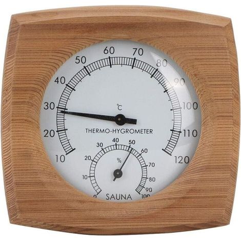 2-in-1-sauna-temperaturmesser Aus Zedernholz, Thermometer-hygrometer, Thermo-hygrometer, Sauna-zubehör