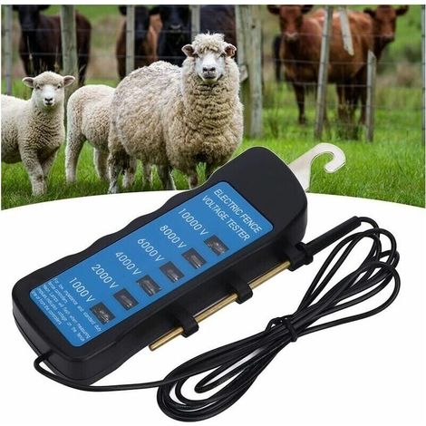 Spannungsprüfer Für Elektrozaun, Tragbar Mit 6 Lichtern Zur Erkennung Der Zaunspannung, Ideal Für Landwirtschaftliche Geräte, Elektrozaun Für Vieh Und Garten.