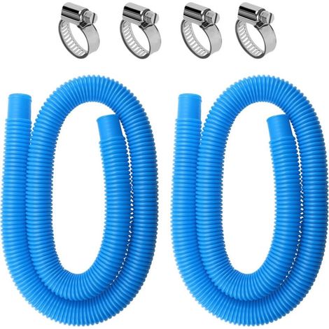 2 Stück Pool-schlauch 32 Mm, Länge 150 Cm, Für Aufstellpool-zubehör, Ersatzschlauch, Filterpumpe Und Salzwassersysteme - Ouylaf
