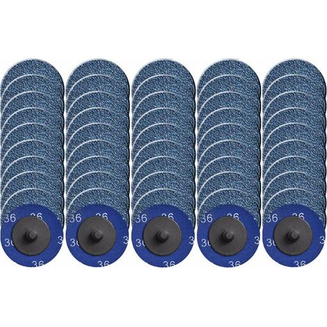 50er-pack 5,1 Cm Schnellwechsel-schleifscheiben Mit Zirkonoxid-beschichtung Zur Oberflächenvorbereitung (korn 36)
