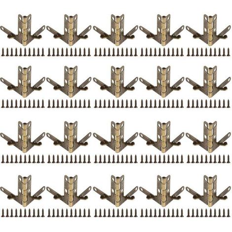 Charnière À Ressort Jack 33x30mm, Petite Charnière À Sept Caractères, 20 Pièces Par Paquet (couleur Bronze)