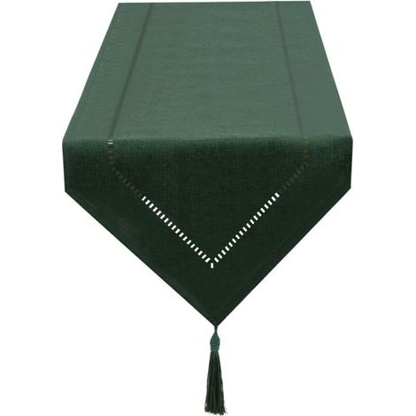 Tischläufer Dunkelgrün 32 X 180 Cm, Hochwertiger Tischläufer, Einfarbiger Tischläufer, Modern, Pflegeleicht Für Esstisch, Couchtisch, Restaurant, Dekoration