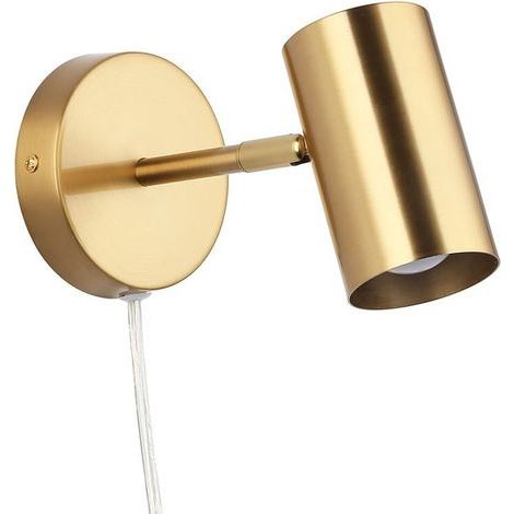 Verstellbare Innen-wandleuchte Mit Einstellbarem Aluminium-schirm, 1,4 M Kabel Mit Integriertem Schalter, Kompatibel Mit E27-lampe – Modell Barcelona Led