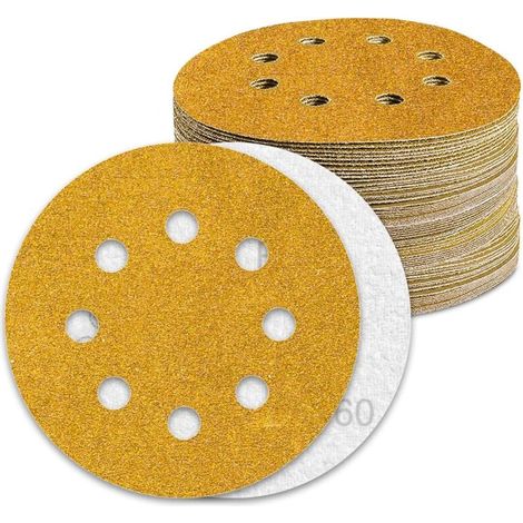 125 Mm Schleifscheibe Körnung 60, 100 Stück Schleifpapier Für Exzenterschleifer