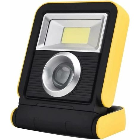 Wiederaufladbare Usb-solar-led-arbeitslampe Für Den Außenbereich – Tragbare Cob-led-laterne, Gelb