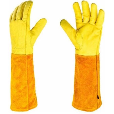 Gartenhandschuhe Für Damen/herren, Garten-geschenke (m) – Rosenhandschuhe, Dornenresistent, Damen-leder-arbeitshandschuhe, Lederhandschuhe, Gartengeräte Mit Langer Passform