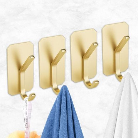 Wandhaken Zum Kleben, 4 Stück Selbstklebende Wandhaken, Für Küche, Badezimmer, Büro, Küchenaufhängung Für Handtücher