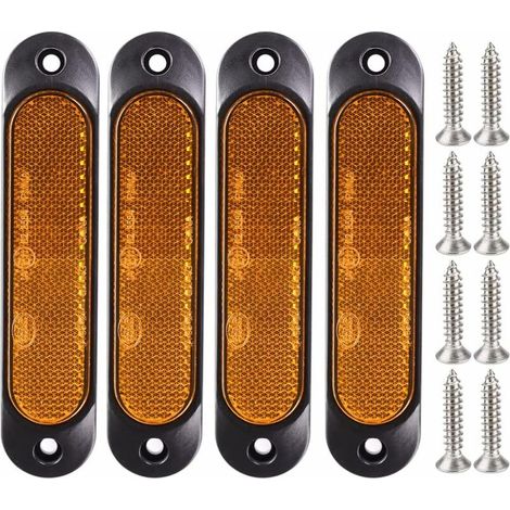4 Stück 12v-24v Led-seitenmarkierung Für Anhänger, 27 Leds, Heckblinklicht, Parklicht Und Richtungsanzeiger Für Lkw, Bus, Boot, Wohnmobil, Suv Und Utv, Bernsteinfarben