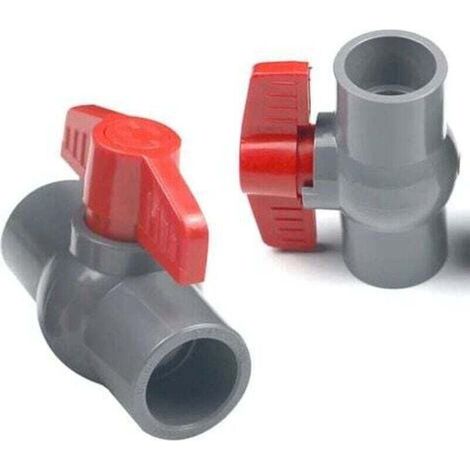 2 Stück Pvc-kugelhähne 40 Mm, U-pvc Kunststoff-wasserrohrventil Mit Geraden Anschlüssen Zur Steuerung Und Abschaltung Des Durchflusses