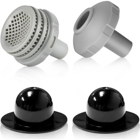 Poolanschluss Ø 32 Mm, Pool-anschlusskit Ø 32 Mm, Poolfilteranschluss, Rücklaufdüse Für Oberirdische Pools, Innengewinde Mit Schrauben (siebkörbe + Düse + Stopfen)