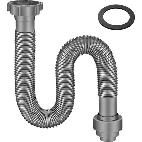 1 Stück Flexibles Geruchsdichtes Siphon, Innendurchmesser Mit Gewinde 45 Mm, Flexibles Abflussrohr Für Küche, Badezimmer, 60 Cm