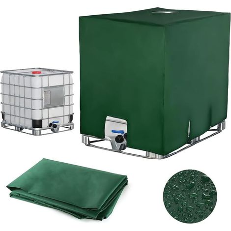 Abdeckung Für 1000l Ibc-tank, Wasserbehälter-abdeckung, Schutzdeckel Für Behälter, Staubdichte Hülle, Grün – 120 X 100 X 116 Cm