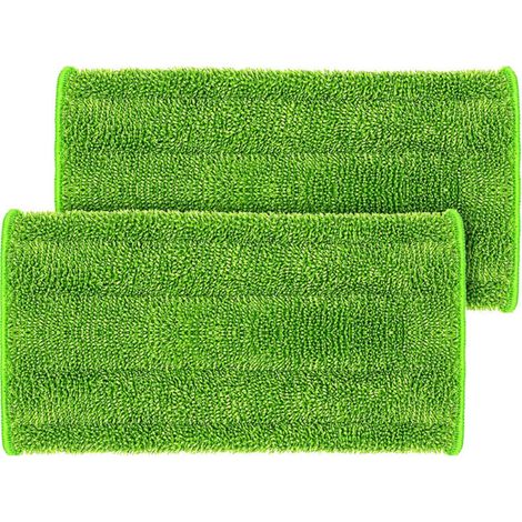 3pcs Mop Remplacement Pour Swiffer Wetjet Spray Balais Lavables En Microfibre Pour Nettoyage Des Sols,126inch,vert