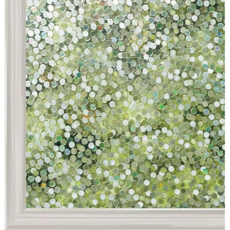 (45x200cm) Elektrostatische Fensterfolie, Sichtschutz, Folie Mit Kreis-muster Für Haus, Schlafzimmer, Büro Und Badezimmer