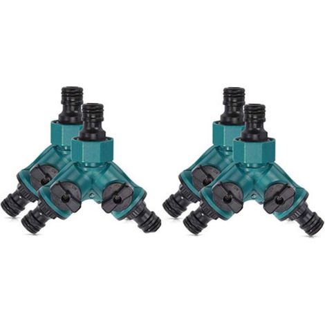 4er-pack Schlauchanschlussventile, 2-wege-schnellverbinder Für Schlauch, Wassersteuerungsventil, 2-wege-absperrventil, Verteiler, Hahn