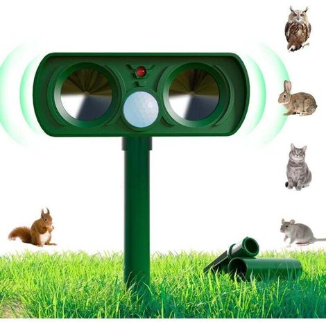 Ultraschall-katzenabwehr Mit Solarstrom, Ultraschall-tiervertreiber, Wirksam Gegen Katzen, Hunde, Vögel, Füchse Und Ratten