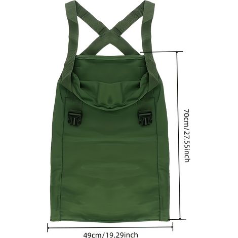 1 Verstellbare Große Gartenarbeitsschürze Mit Taschen – Robuste Nylon-gartenschürze Für Ernte, Obst, Gemüse Und Pilze – Langlebige Outdoor-schürze