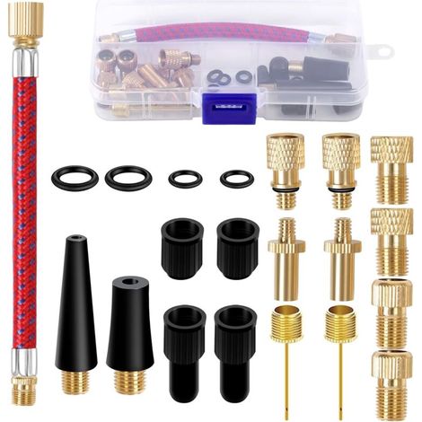 Pumpenadapter – 21-teiliges Ballon-nadel-aufpumpset Mit Aufbewahrungsbox, Aufpumpadapter Für Kompressoren Und Pumpen