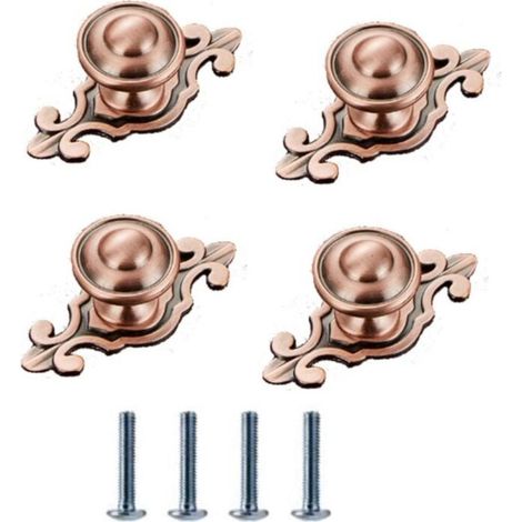 4er-set Europäische Retro-griffe, 74 Mm, Rotbronzen, Griffe Im Retro-stil Für Schränke, Schubladen, Einbauschränke Oder Türen