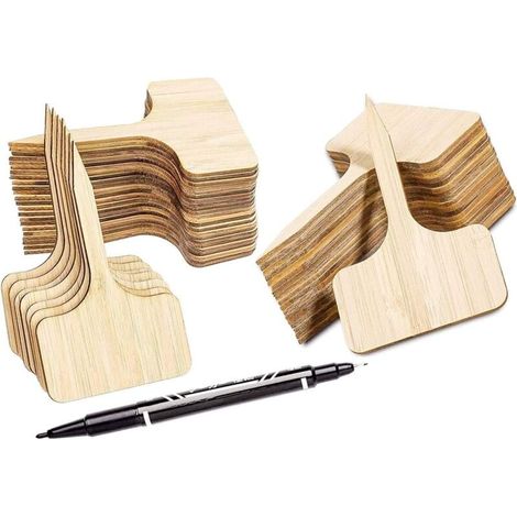 50 Bambus-pflanzenschilder, Holz-etiketten Für Samen- Und Blumengarten