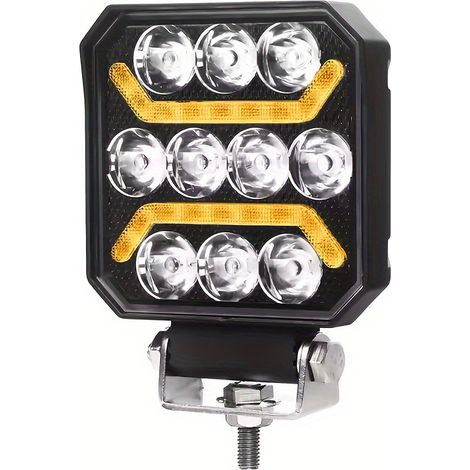 Lampe De Travail Led 30w Haute Luminosité Avec Feu De Jour – Projecteur Octogonal 4’’ Pour Véhicules Tout-terrain, Camions Et Engins