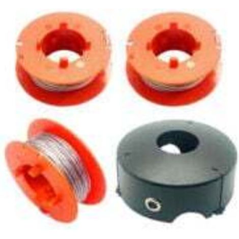 F016800175 Fadenrolle Für Bosch Art 23 26 30 Easytrim Und Combitrim, Pro-tap Automatische Schnurrolle, 8m X 1,6mm Mit Deckel F016l71088 (3 Rollen + 1 Deckel)