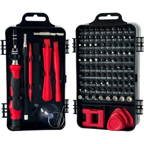 115-in-1-mini-schraubendreher-set (rot) – Präzisions-schraubendreher-set Für Waschmaschinen, Klimaanlagen, Kühlschränke Und Elektrofahrzeuge