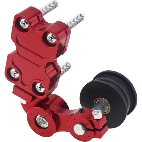 Kettenradschraffenspanner, Automatischer Einsteller Für Kettenradschrauben Aus Aluminium Für Motorräder Auf Rollenwerkzeug (rot)