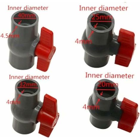 Kugelhahn Aus Pvc, U-pvc-kunststoffventil, Gerade Verbindungsstücke Zur Steuerung Und Absperrung Des Durchflusses (φ40 Mm)