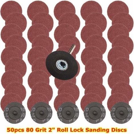 Schleifplatte Für Schleifmaschine, 50 Stück Schleifscheiben, 50 Mm Schleifpapier, Körnung 80 Zum Polieren Und Entrosten