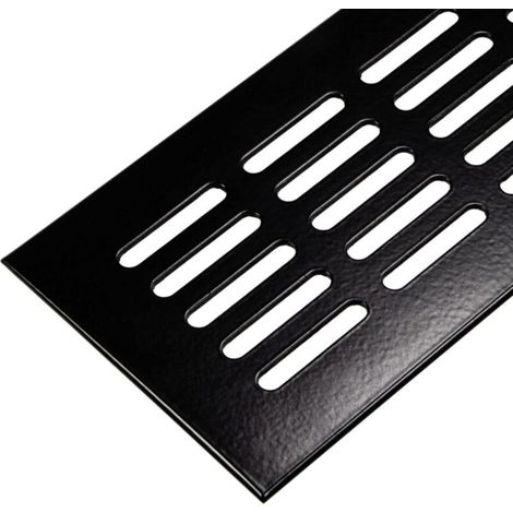 Lüftungsgitter Für Aluminiumtür In Schwarz – Quadratisches Lüftungsgitter – 600 X 80 Mm – Aluminium-lüftungsgitter Für Heizung – Wand Und Mehr