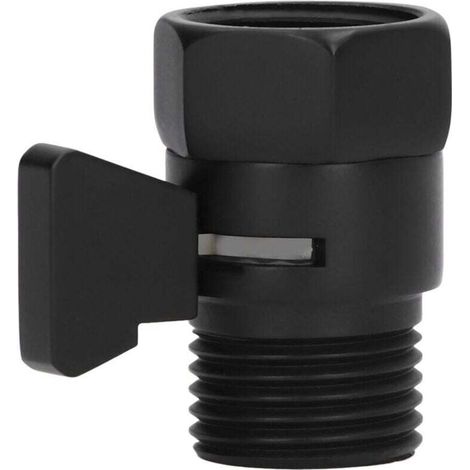 G1/2 Kugelhahn, Wasserabsperrventil Aus Messing, Schwarze Handbrause-ventil Für Badezimmer