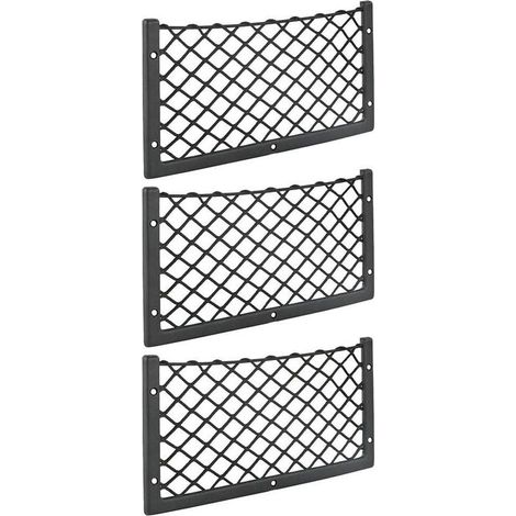 3er-pack Aufbewahrungsnetze Für Autos - 36 X 18 Cm - Hochelastisch, Gepäck- Und Zeitschriftenaufbewahrungsnetz - T4 T5 T6 - Für Wohnmobil, Caravan, Camper, Lkw