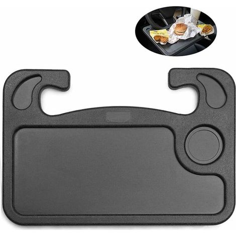 Tragbares Auto-lenkradtisch, Lenkradschreibtisch Für Büro Und Reisen, Tragbarer Autotisch Mit Halterung, Tisch Für Computer, Getränke Und Snacks Im Auto Oder Lkw (schwarz)