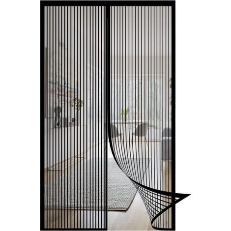 Türmückenschutzgitter 120 X 210 Cm, Insektenschutz, Strapazierfähig Und Reißfest, Für Küche, Schlafzimmer Oder Klimatisierte Räume, Farbe Schwarz