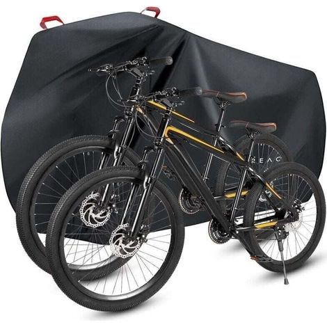 Wasserdichte Fahrradabdeckung Für Den Außenbereich, Geeignet Für 1 Oder 2 Fahrräder, Aus 210d Nylon, Regenschutz Mit Schlossöffnungen, Wasserabweisend, Staubdicht, Schneefest Und Uv-beständig (xl)