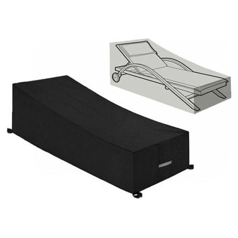Sonnenschutz-hülle, Wasserdicht, Windabweisend, Uv-beständig, Aus 210d Oxford-gewebe – Für Sonnenliegen Und Liegestühle (210x75x40/80 Cm) – Schwarz