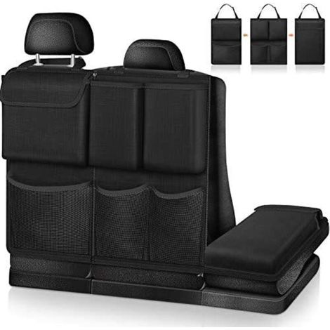 Auto-kofferraum-organisator (schwarz) – Abnehmbare Auto-aufbewahrungstasche, Multifunktionaler Auto-sitz-organisator Mit Tasche Für Auto-innenraumzubehör Für Jeep, Suv, Van