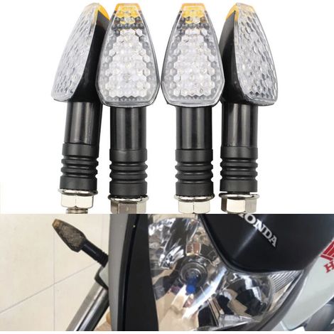 4-teiliges Set Universeller Motorrad-led-blinker, Lang-kurz-blinker, Blinkleuchten-zubehör