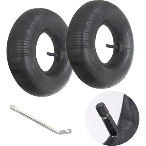 2 Stück 3,50/4,00-6 Luftschlauch Reifen Rad 3,50/4,00-6 Innertube Schubkarre Gummiventil 6