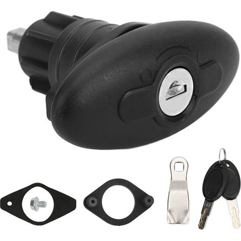 Jiawu Wohnmobil-kabinentürschloss, Ovales Kabinentür-druckverschluss-schloss Aus Zinklegierung Und Nylon, 30 Mm, Für Wohnmobile, Wohnwagen Und Yachten
