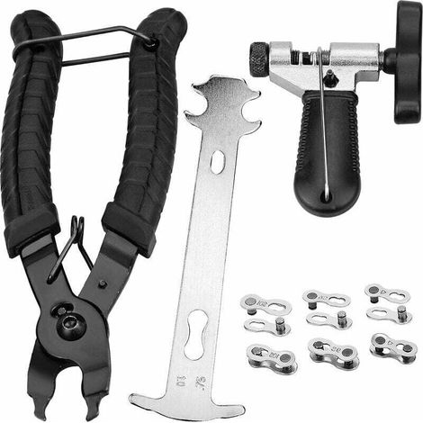 Professionelles Werkzeug Zur Reparatur Von Fahrradketten, Fahrrad-kettenschneider-set, Universeller Kettennieter, Kettenverschleißanzeige Mit 6 Kettenverbindern