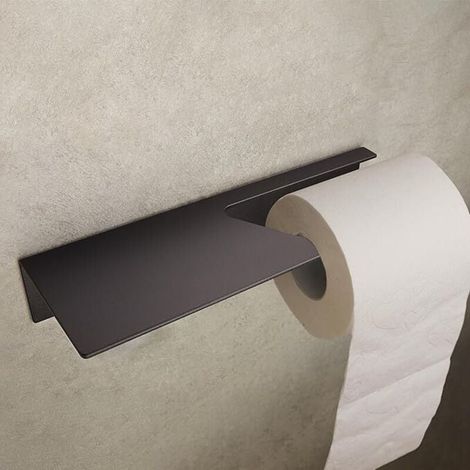 Design Hambourg Toilettenpapierhalter Ohne Bohren I Wandmontierter, Selbstklebender Toilettenpapierhalter Für Das Badezimmer I Wc-papierrollenhalter I Mattschwarz