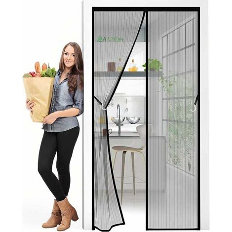 Magnetisches Türfliegengitter, 80 X 235 Cm, Aus 100 % Polyester, Mit Klebefreier Befestigung Ohne Bohren, Ideal Für Haustüren Und Terrassentüren