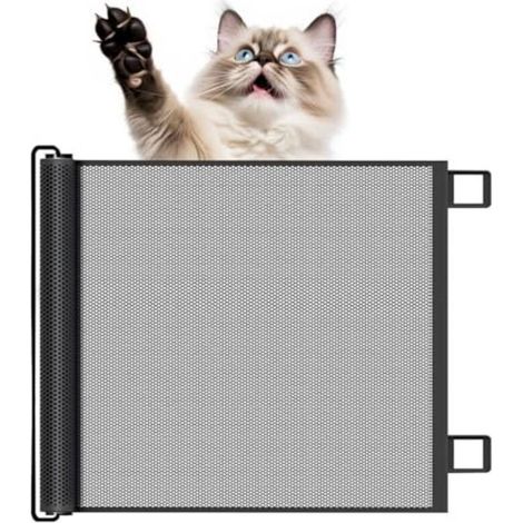 Ausziehbare Sicherheitsbarriere Für Babys Und Hunde, Ausziehbare Sicherheitsbarriere, Sicherheitsbarriere Für Hunde Und Katzen Für Treppen, Flure, Innen- Und Außenbereich – Schwarz